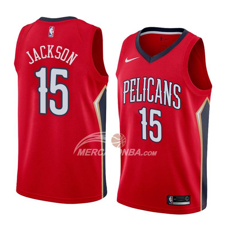 Maglia New Orleans Pelicans Frank Jackson Statement 2018 Rosso